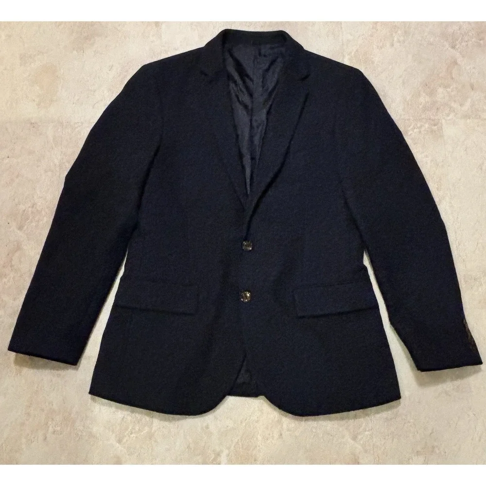 J Crew Thompson Blazer Mens 38S Wool Blend Slim Fit Sport Coat Dark Gray